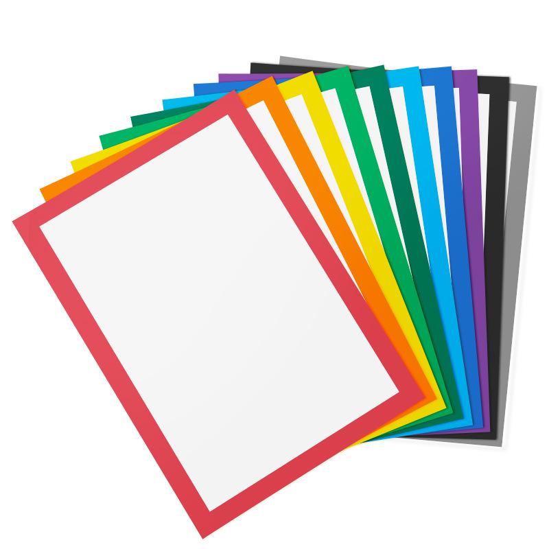 Yuanhao A4/8k 250G Thick Cardstock for Kindergarten Crafts, White Background Frame
