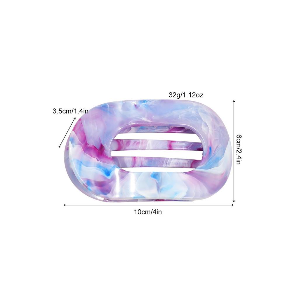 Marble Gradient Oval Claw Hair Clip - Gentle On Hair, Stylish Design, Premium Quality