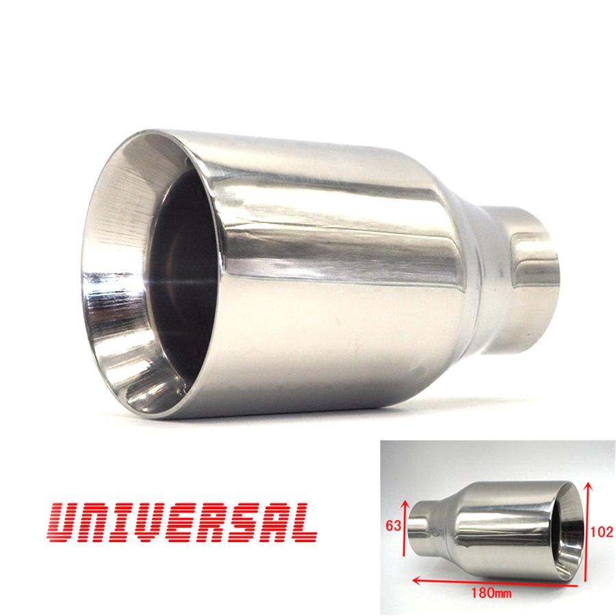 2.5 Inlet 4 Outlet Universal Car Exhaust End Pipe Tip Stainless Steel Chrome