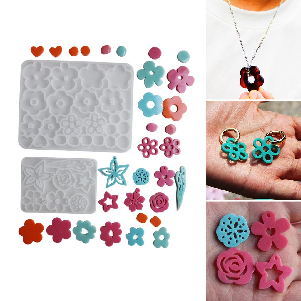 Easy Release Silicone Mold for Jewellery Decorative Keychains Making Mold Epoxy Resin Earrings Pendant Ornament Mould