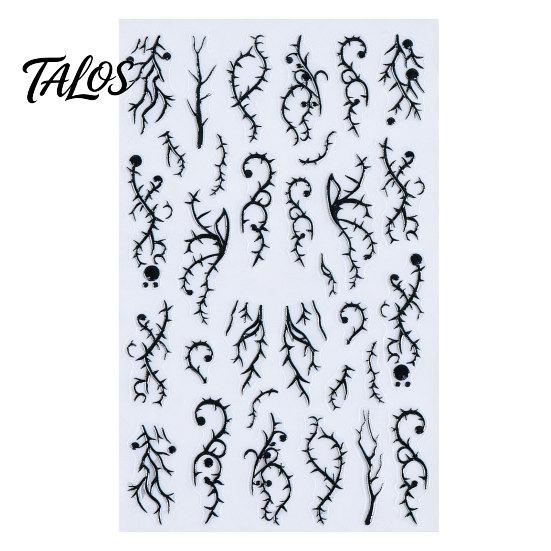 Waterproof Nail Art Supplies Women Stickers for Halloween, Spooky Ghost Pumpkin Spider Web Bat Halloween Theme Decals Thorns Manicure Decal,