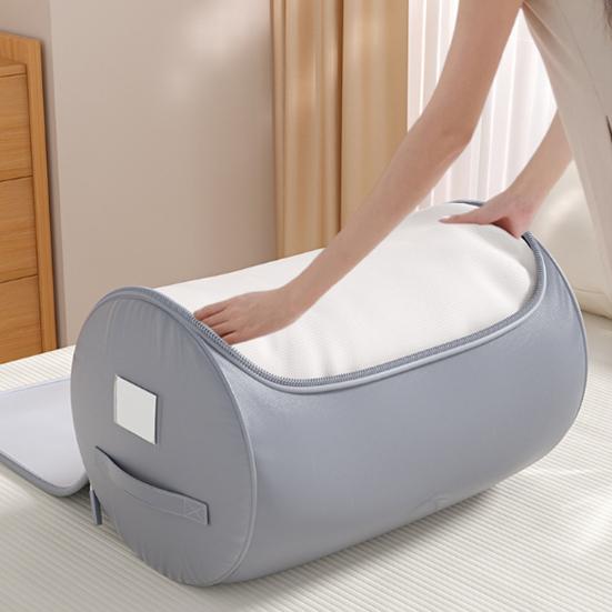 Yousheng Rolled Quilt Storage Bag Comforter Storage Tote with U-Shaped Large Opening Zippered Storage Bag with Reinforced Handles for Beddings
