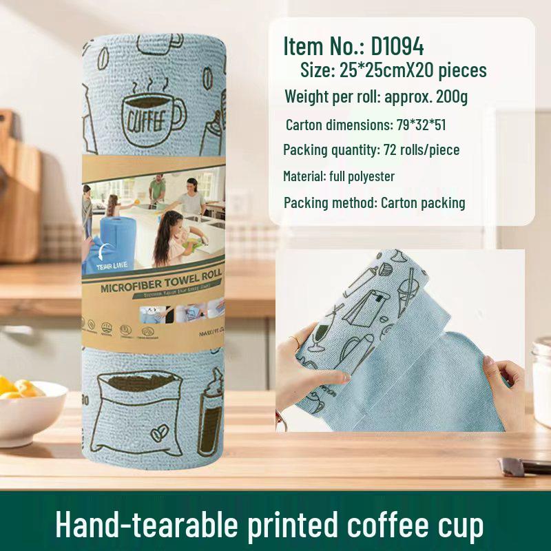 Handreißbare Mikrofaser-Küchentücher: Saugfähige, Einweg-Multifunktions-Reinigungstücher