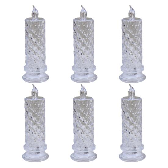 Flameless LED Candles Romantic Battery Operated Fake Pillar Candles for Valentine's Anniversary Wedding Christmas Home Table Decor