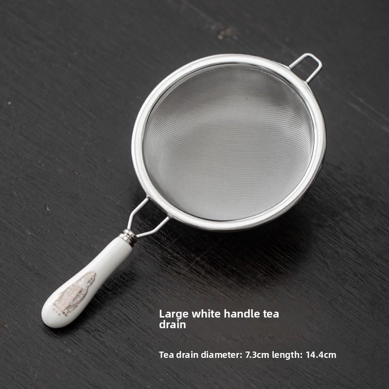 Długi uchwyt wielokrotnego użytku zaparzacz do herbaty ze stali nierdzewnej sitko do herbaty liściastej sitko do przypraw sitko do kawy filtr zabytkowe chińskie naczynia do herbaty