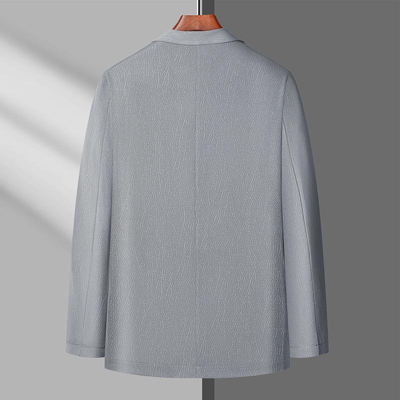 2025 Spring/Summer Men's Breathable Stretch Casual Plus-Size Single-Breasted Jacket