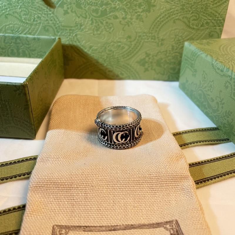 1:1 Sterling Silver 100% S925 Girls Fashion Ring Jewelry with Box Can Be Used As A Gift for Relatives and Friends