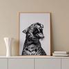 Trendy Leopard Roar Print Black and White Wall Art Pictures for Living Room Home Decor Unframed