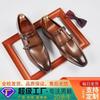 Japanese Pointed 2025 New British Style Double Buckle Munch Monk Shoes Men's Business Dress Leather Shoes Leather Office