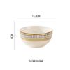 European Style Gold Rim Ceramic Dinnerware Set - Includes Large Bowls, Soup Bowls, Plates, and Rice Bowls for New Year Celebrations.
