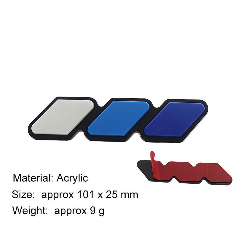 3 Colors Grille Badge Car Three-color National Flag Grille Emblem Mesh Slotted Grill Auto Badge Accessories