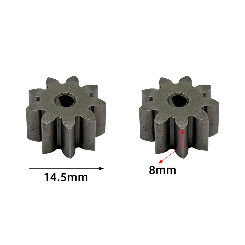 Durable Electric Hand Drill Gear 2Pcs 9-16 Teeth Parts Fit 550 775 Motor Shafts for Cordless Charging Drill Replacement
