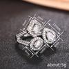 Opening adjustable ring, geometric water drop square ring, light luxury design Internet celebrity style