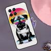 Cute Black Pug Dog Case For Samsung Galaxy M33 M53 M13 M23 M21 M31 M51 M30s M20 M14 M34 M54 M55 M12 M32 M52