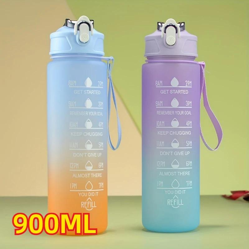 1-3PCS Sports Water Bottle for Running Drinking Bottle 2L Motivational with Time Marker Stickers Portable Reusable Plastic Cups