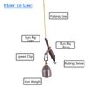 40Pcs Carp Fishing Running Rig Accessories Kit With Run Rig Rings Rubber Tube Rolling Swivels Clips For Carp Terminal Tackle