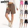 GMXIA Women's Fashion Casual Solid Color Print Pants & Capris