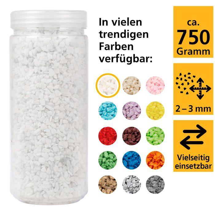 Granulés décoratifs - HEKU - 30332-01 - Blanc - 750 g - Récipient refermable