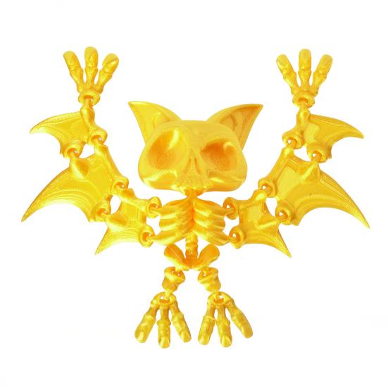 3D-gedruckte hängende Fledermausfigur mit beweglichen Gelenken, Fledermausfigur, artikuliertes Fledermausmodell