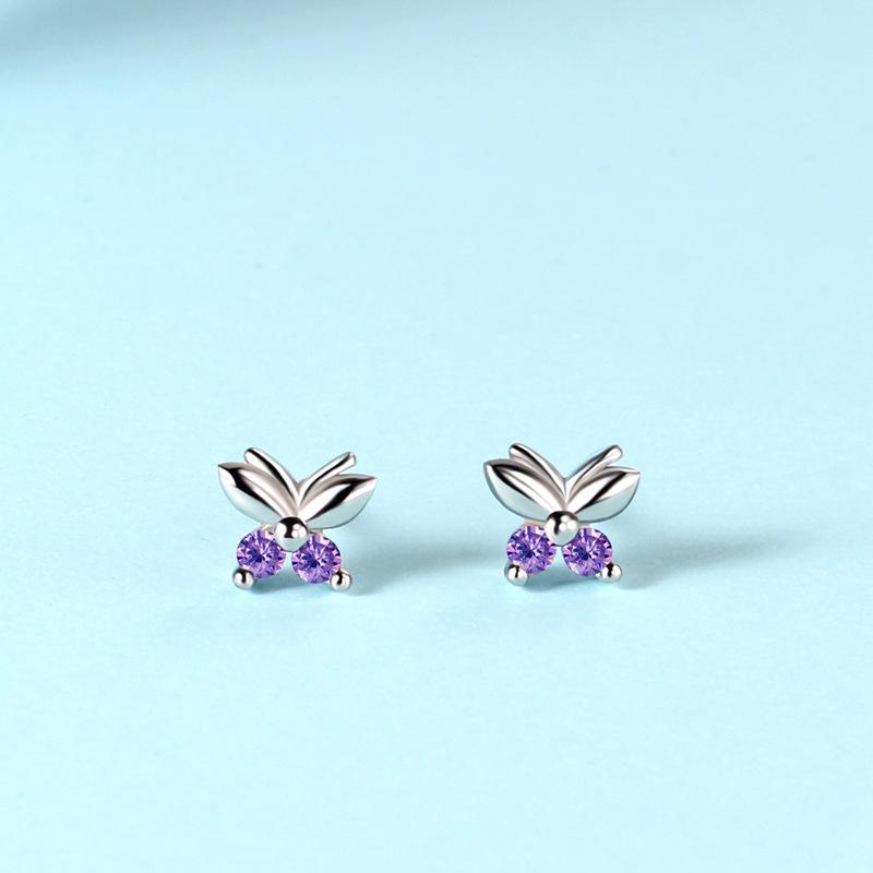 

Ювелирные изделия бабочка циркон серьги гвоздики модные и простые корейский стиль серьги гвоздики женские