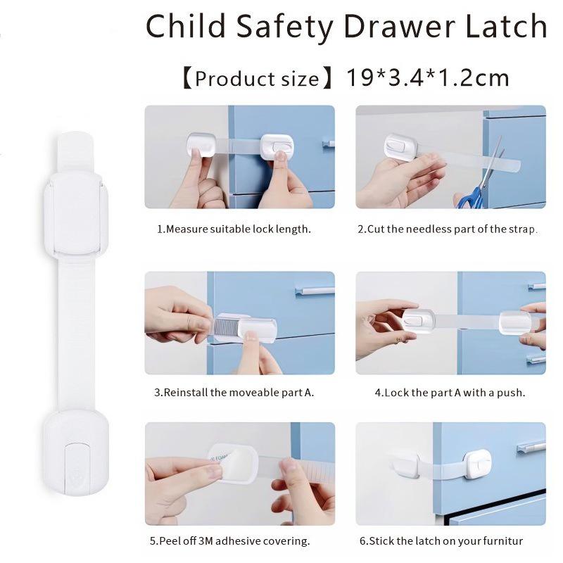 Multifunktionale Kindersicherung für Schränke und Toiletten