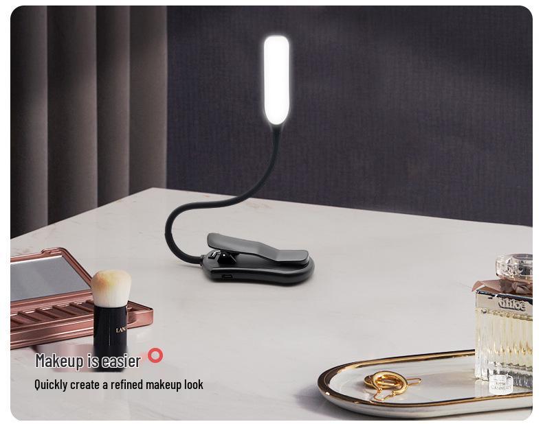 Clip-On LED Desk Reading Light with Eye Protection and Rechargeable Battery