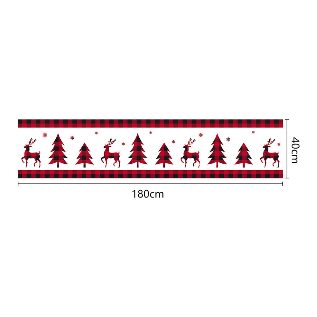 1 Pc Christmas Table Runner Reusable Table Cloth Creative Christmas Table Flags Printed Flags for Anniversary Banquet Festival