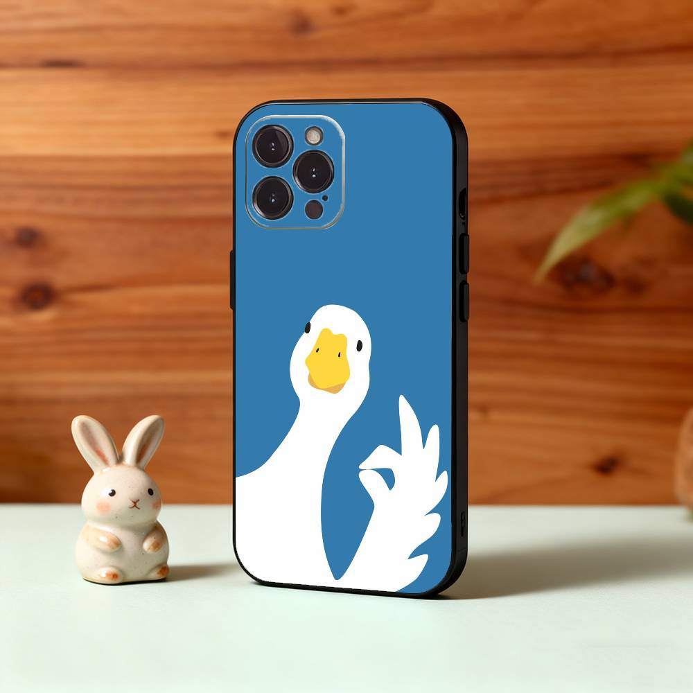 Funny D-Duck D-Daily Phone Case For iPhone17,16,15,14,13,12,Plus,Pro Max, 5G Others Soft Black Cover