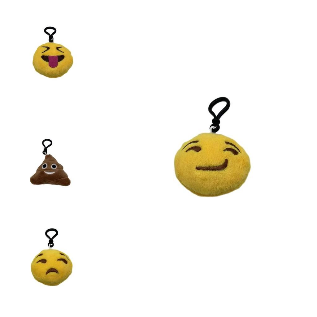 Cartoon Emoji Plush Keychain With Pp Cotton Soft Material For Decoration And Gift Giving