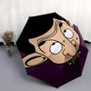 Mr.Bean Themed Travel Umbrella-8 Ribs Automatic Opening and Closing, Portable Folding Design, Compact and Stylish Umbrella Suitable for Outd