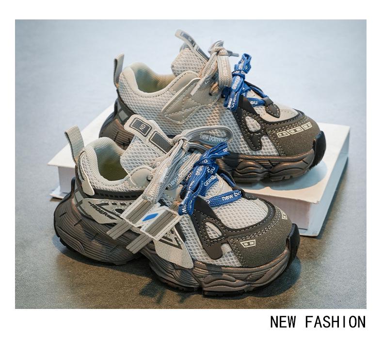 2026 Spring Kids Breathable Mesh Sports Shoes - Fashionable, Non-slip, Thick Sole for Boys & Girls