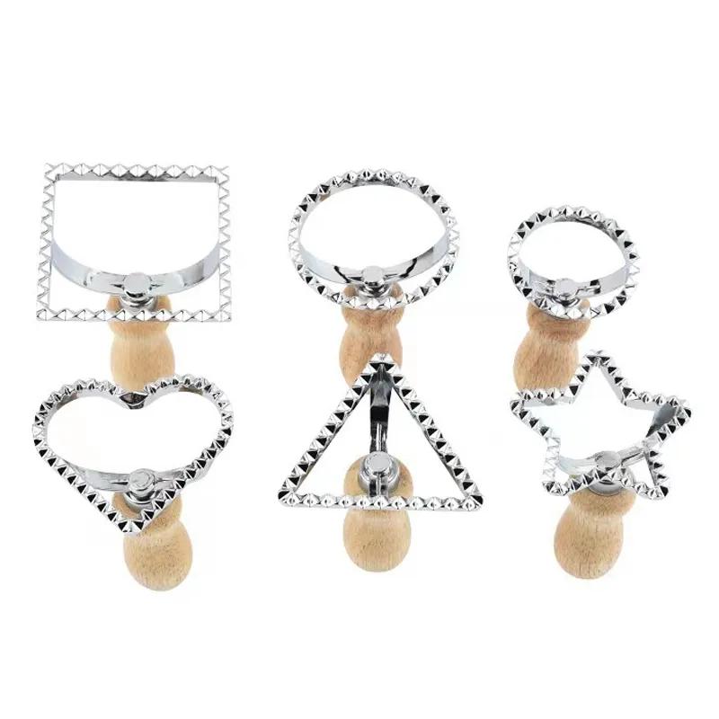 Household Zinc Alloy Biscuit Mould Pastry Cake Mould Kitchen Oak Handle Cake Cutter Baking Appliance YLE62