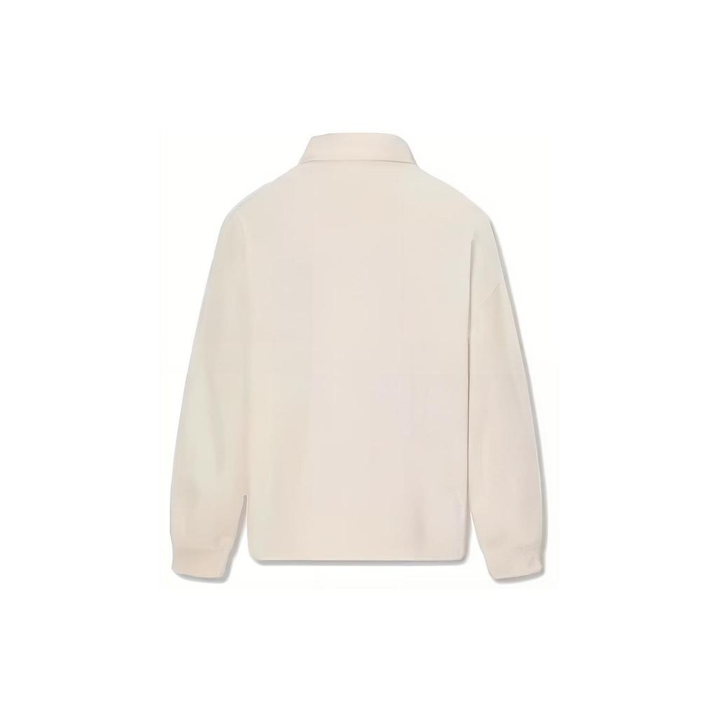 Levis FW23 Einfarbig Lässig Warm Langarm Poloshirt Damen Oberteile Off-White A1899-0003