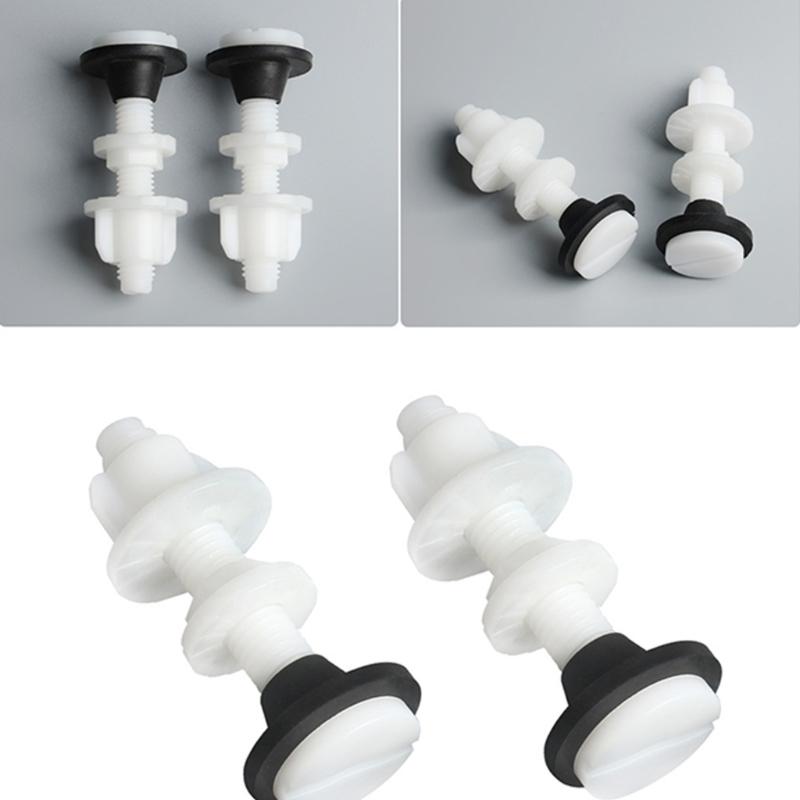 2Pcs Toilet Cistern Fixing Kit Fastening Bolts Plastic Toilet Water Tank Screws Prevents Leakage And Loosening