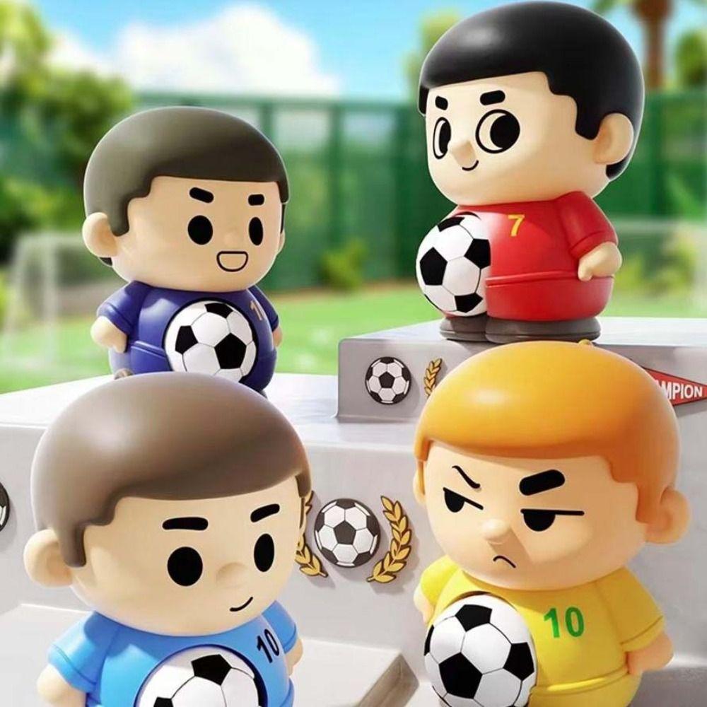 Rebound Football Player Pinch Toy Press Football Squeeze Toy Decompression Toy Backpack Pendant