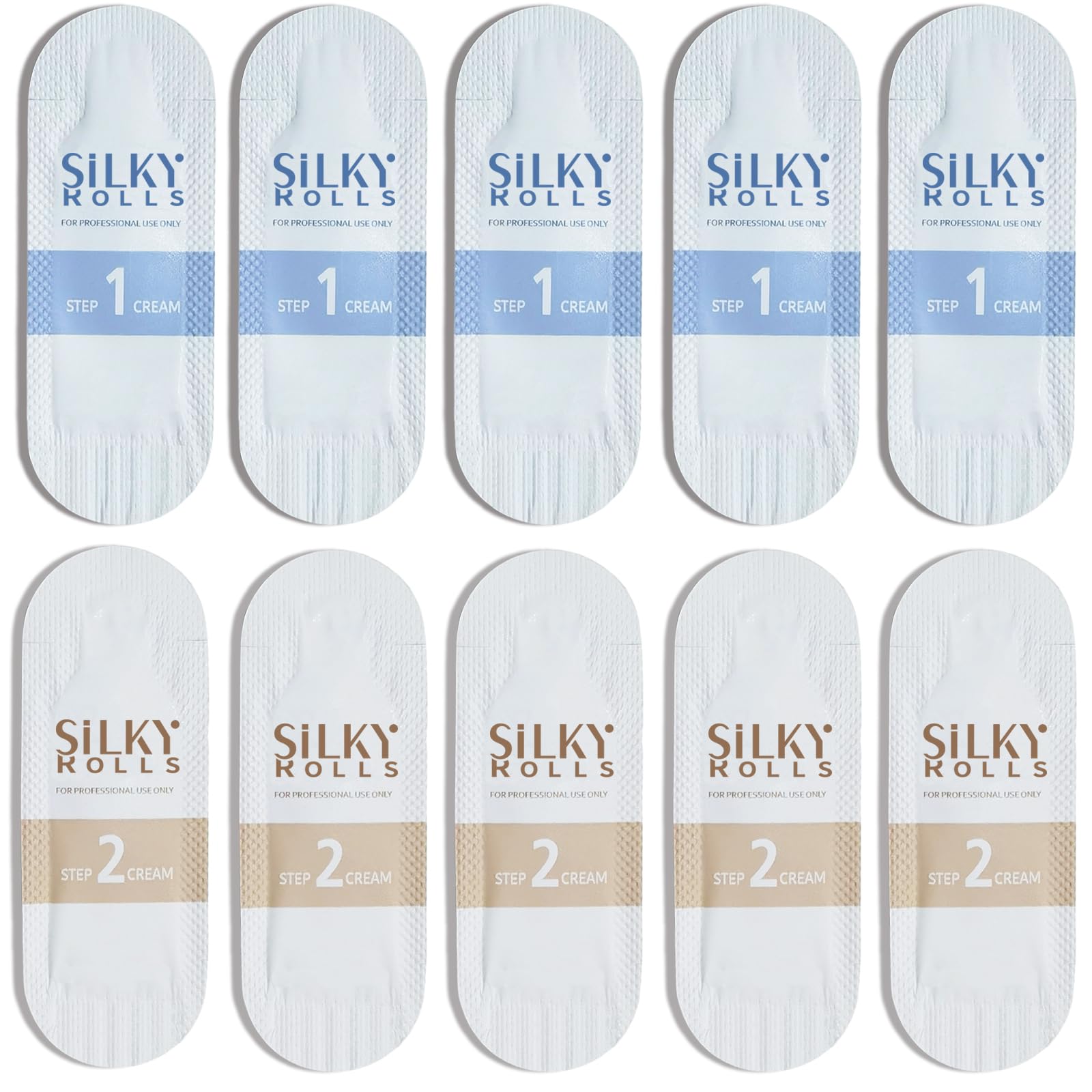 

SILKY ROLLS False Eyelash Curl Set Cream 5-pack (STEP1/STEP2)