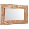 Day and Night - Day and Night Decorative Rectangular Teak Mirror 90x60 Cm