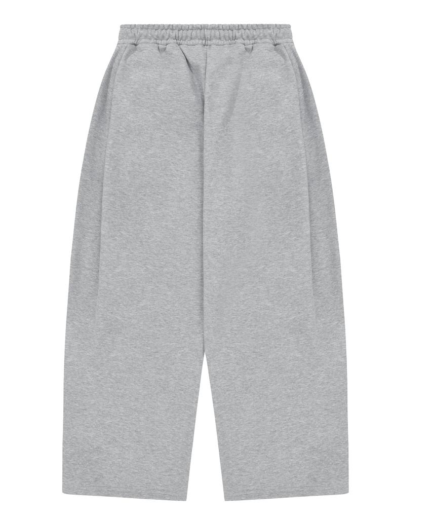 S'EST Side Double Pleat Wide Fit Training Sweatpants - Gray