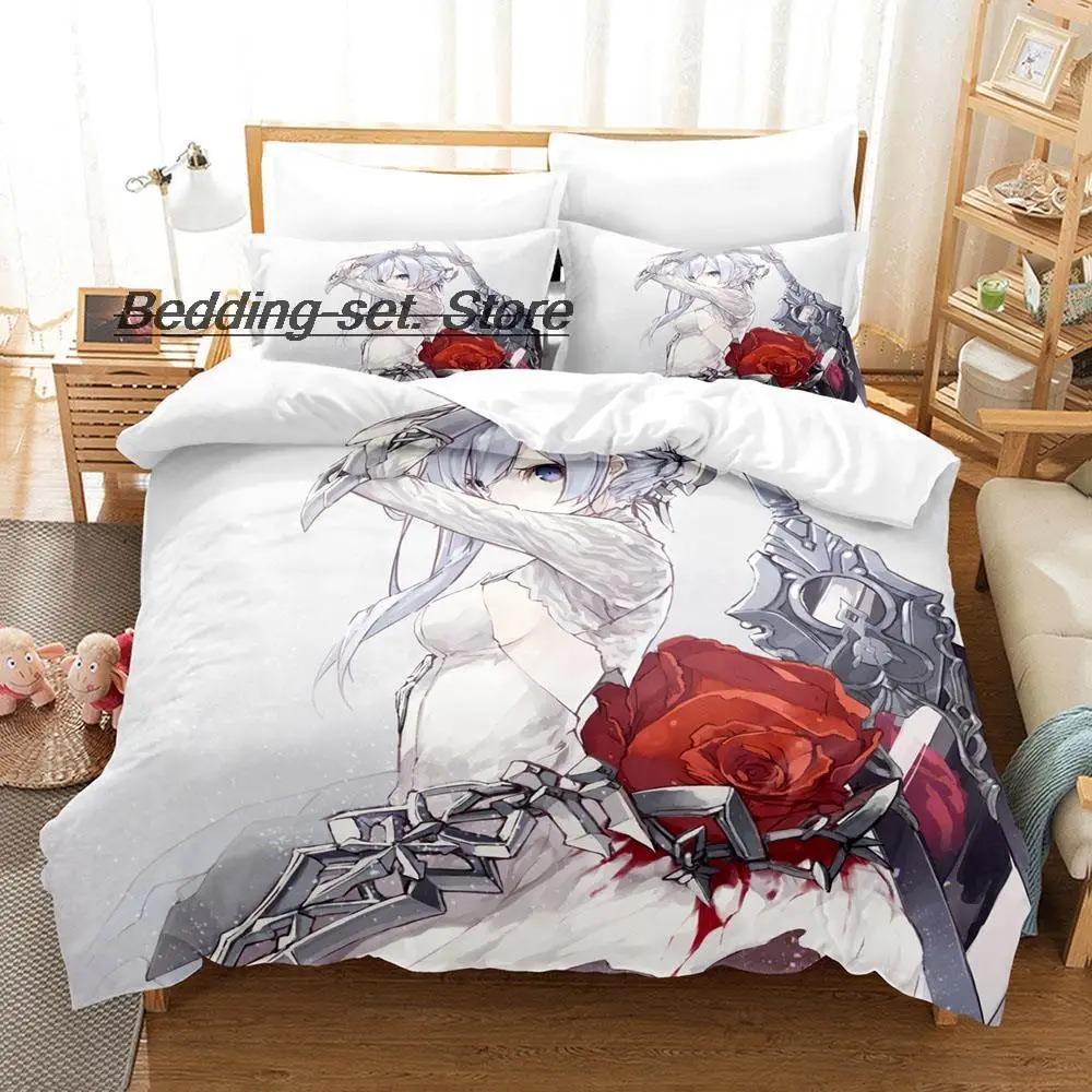 Comfortable Anime Print Bedding Set With Duvet Cover And Pillowcases Single Twin Full Queen King Sizes For All Ages