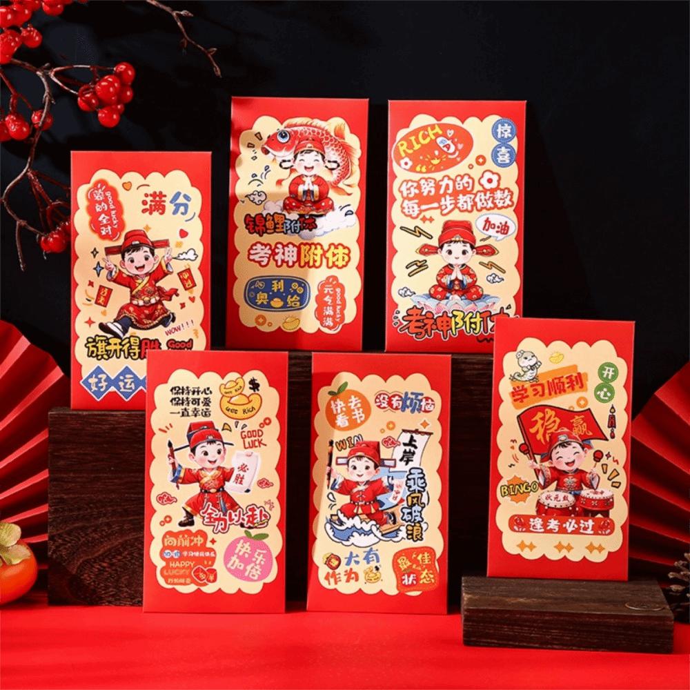 

6pcs Calligraphy 2025 Snake Year Red Envelopes Chinese Style Gifts Packing Bags Celebration Party Style 7