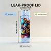 1PC Graffiti Bicycle Colorful Street Art Print 750ml Color Plastic Sports Water Bottle Leakproof Flip Straw Lid Suitable for Sports Office Home Use