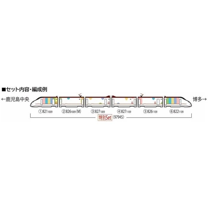 TOMIX N Gauge 800 1000 Series Kyushu Shinkansen WAKU WAKU SMILE Set 97945