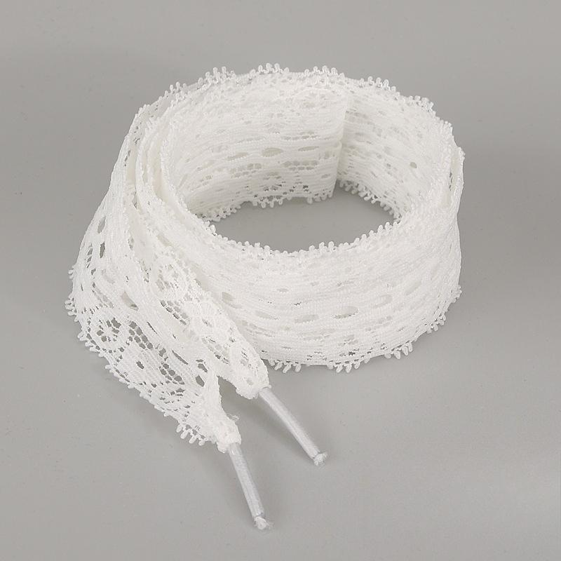 1Pair 100/120/140CM Lace Shoelaces for Women Shoes 2.9CM Width Flat Shoelace for Sneakers Hollow Out Shoe Laces Accessorices