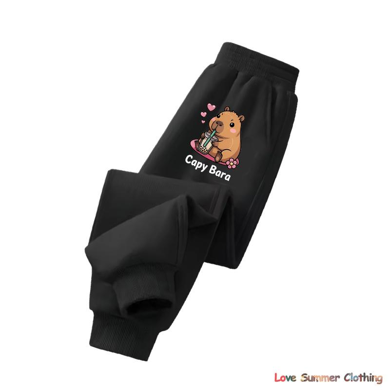 Roztomilá kapybara Rozkošné Kawaii dětské oblečení Teplé svetry a mikiny pro venkovní sporty na podzim a zimu pro dívky chlapce