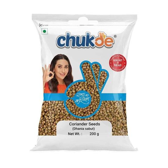 Chukde Dhania Sabut - 200 Gm | Whole Coriander Seeds for Cooking, also known as Dhania, Malli, Dhaniyalu, Kottambari Beeja 200GM