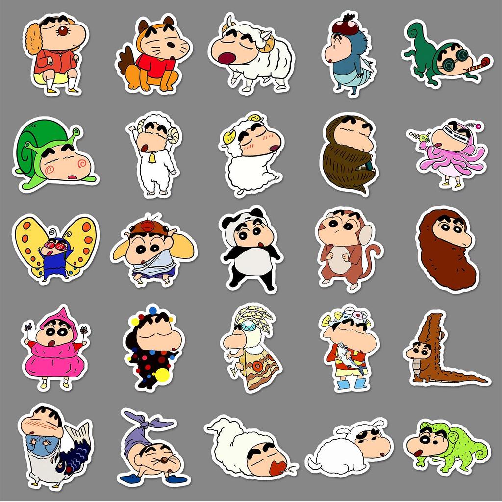 Crayon Shin-chan Dress-up Series: 50 Graffiti Stickers - Cute Japanese Cartoon Phone & Journal Decor