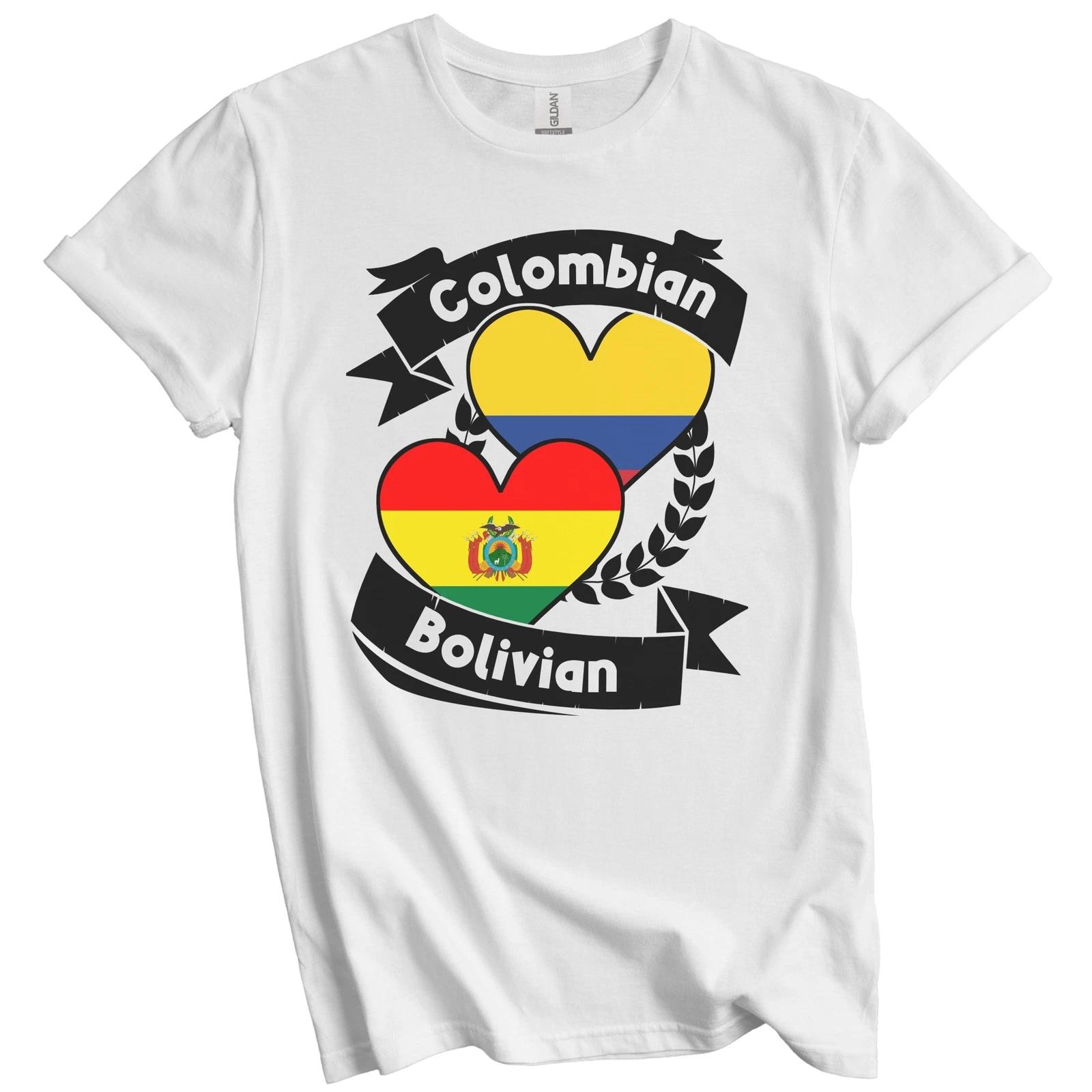Colombian Bolivian Heart Flags Colombia Bolivia T-Shirt S