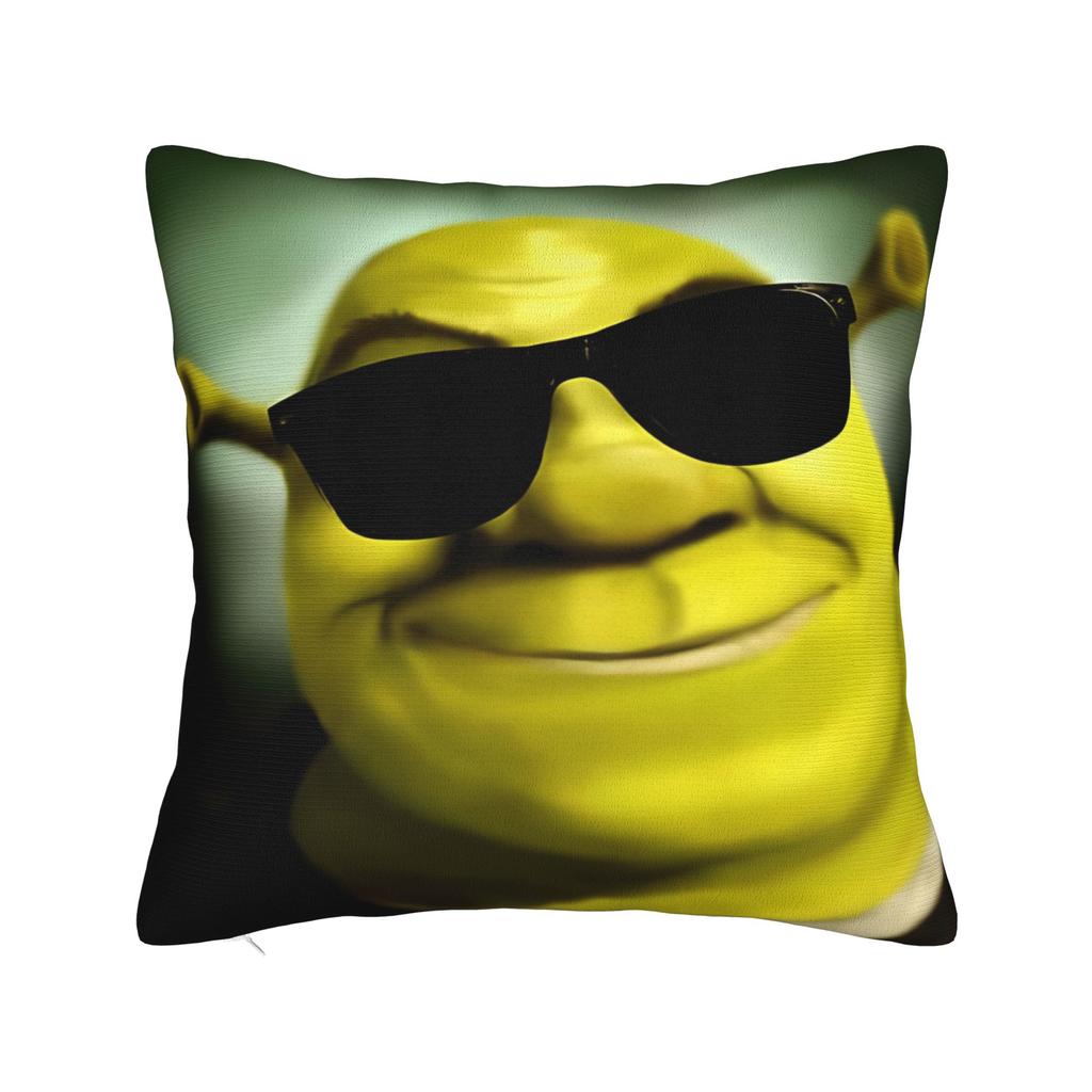Federa Cuscino Stampata Meme Divertente di S-Shrek Copricuscino per Cuscino da Lancio Decorazioni per la Casa Y2K Con Cerniera Varie Misure