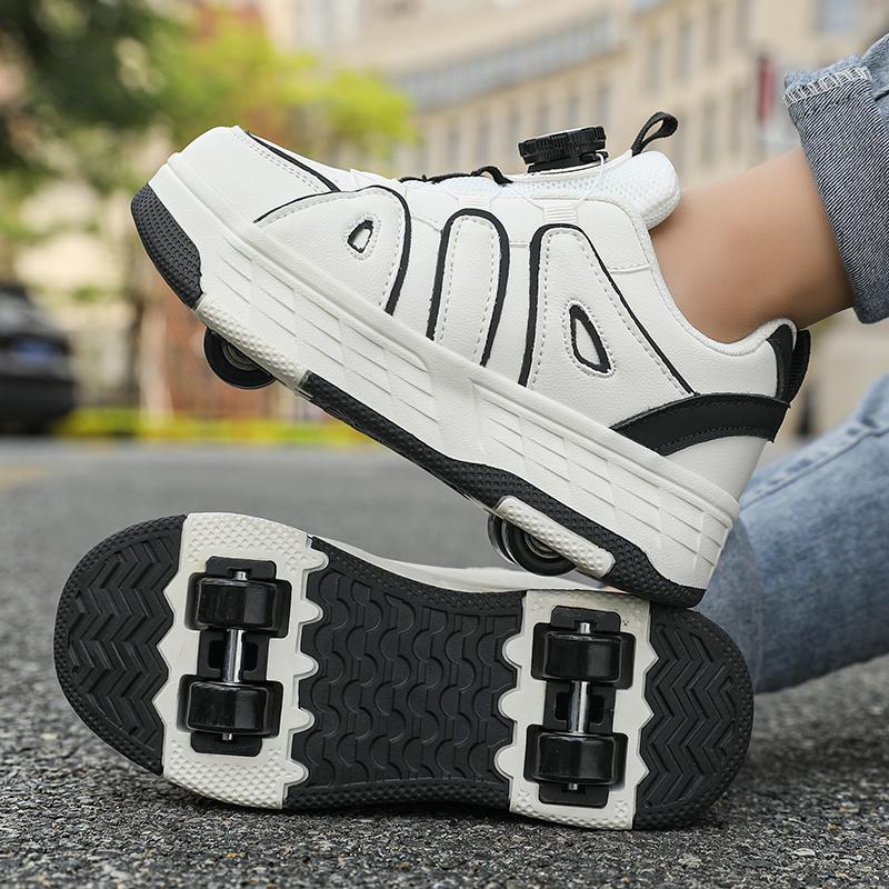 29-40 Kinder Vierrad-Sneaker Rollschuhlaufen Abnehmbare Studenten-Schlittschuhe Sportschuhe Mädchen Skate-Schuhe