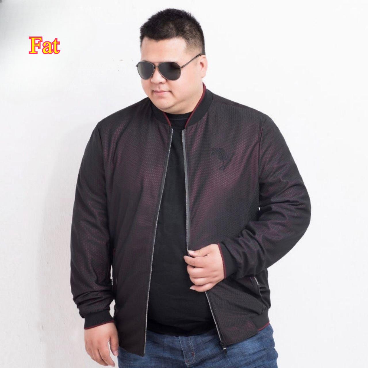 150 кг большой размер мужская куртка куртка Fat свободная повседневная весна и осень куртка Fat мужская 8XL красный